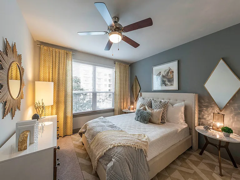 Spacious bedrooms with large windows for natural light