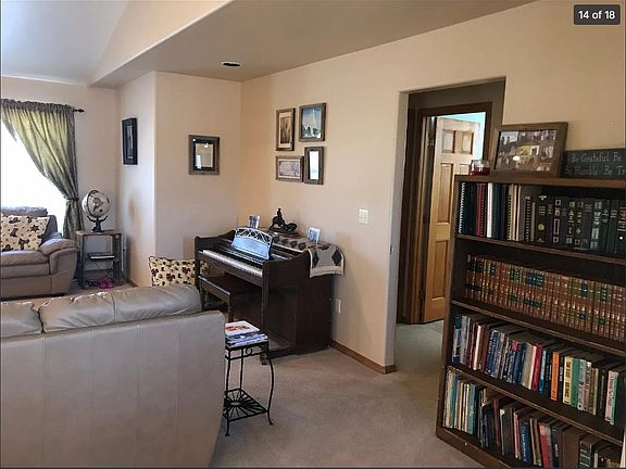 Living Room w/ Hallway to Bedrooms 1 & 2 and Bathroom