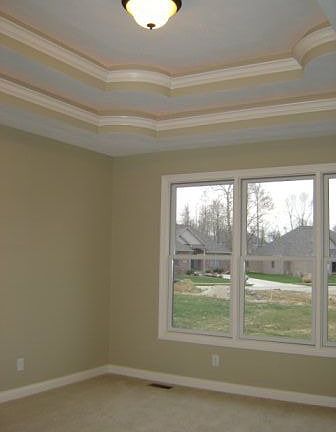 Master bdroom w/lighted tray ceiling