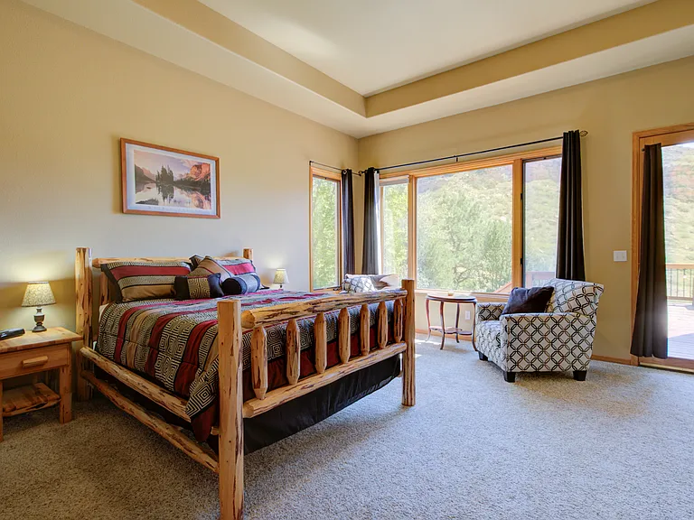 Bright and warm master bedroom.