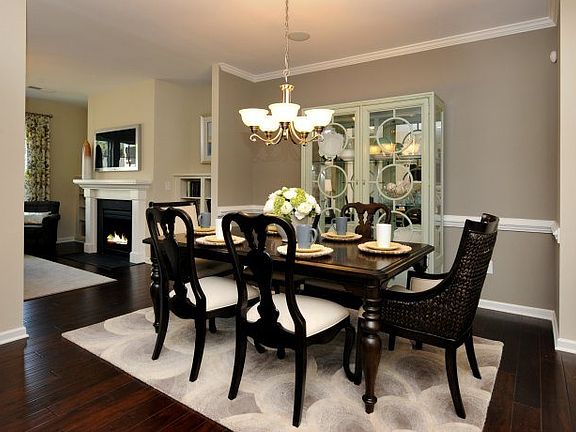 The beautiful open dining room