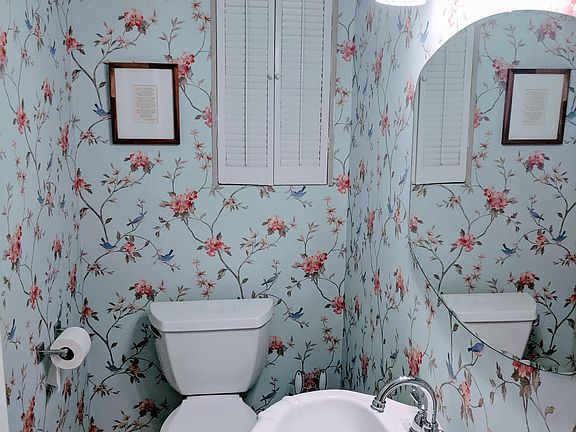 Powder room off the dining room.