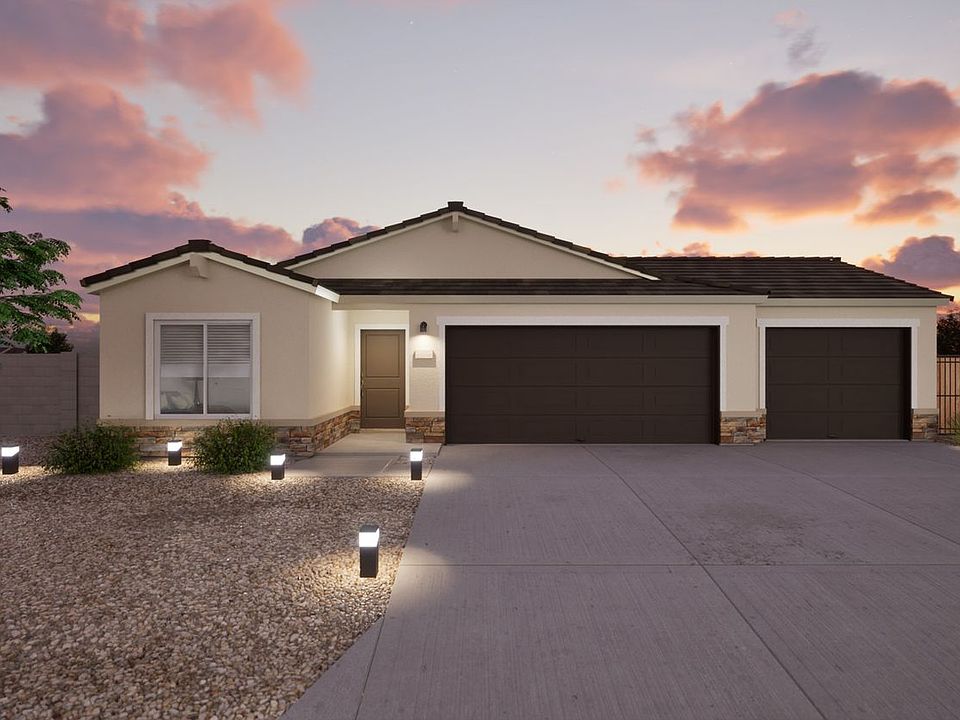 This is a rendering of the Oleander Elevation A. Options and colors may vary.