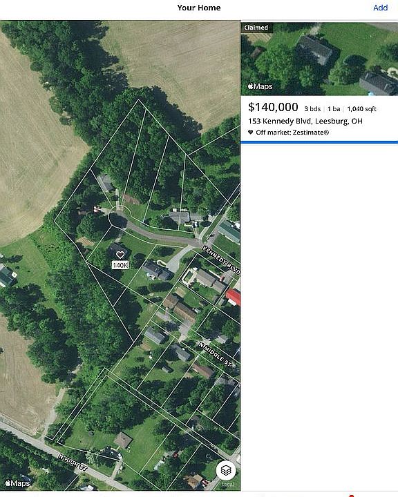 Map location of property.