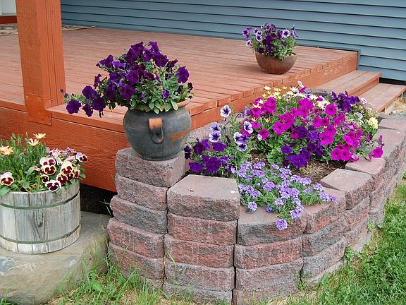 Flowers at front entry
