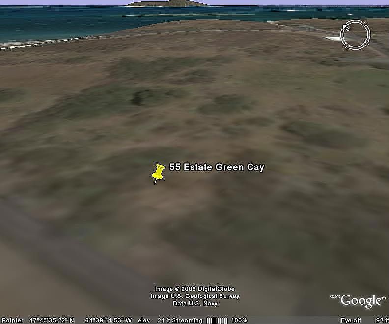 Google Earth View to Buck Island