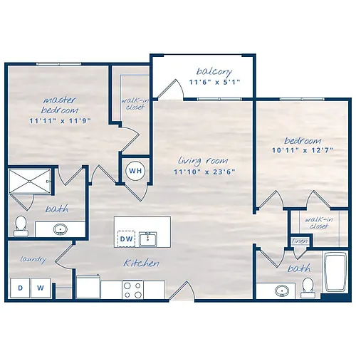 Floor plan 2X2 B2
