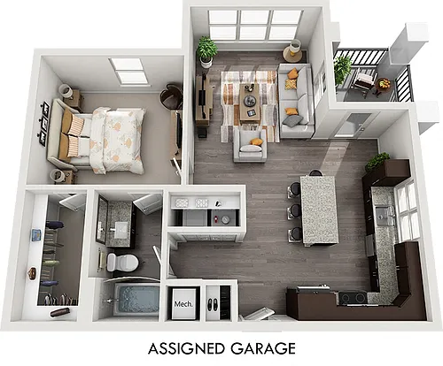 Floor plan Vera with Assigned Garage