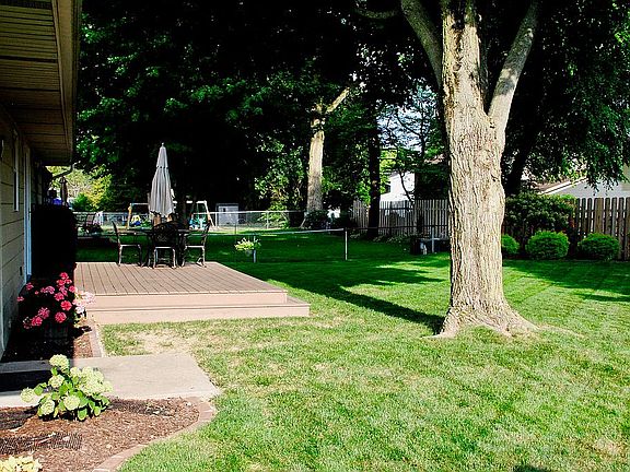 Large fenced in backyard