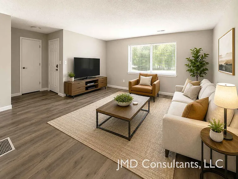 Living room--this unit is NOT furnished