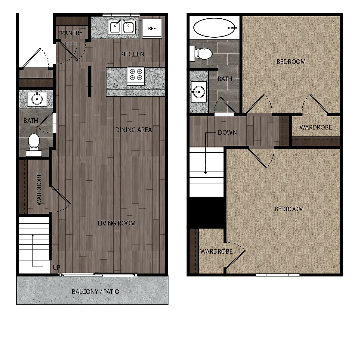 Floor plan Gardenia - Townhouse