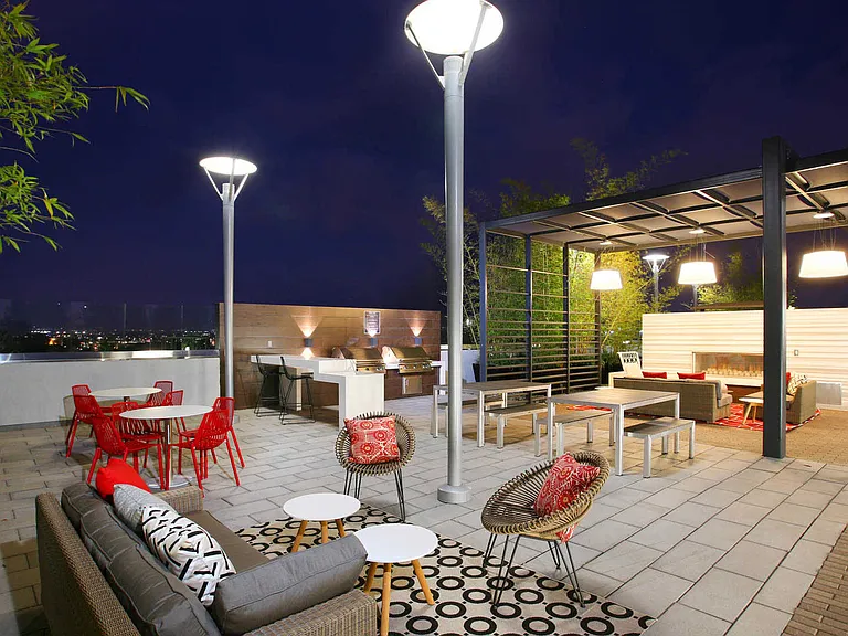 11,500-sq. ft. Rooftop Deck with Lawn, BBQ and Game Space