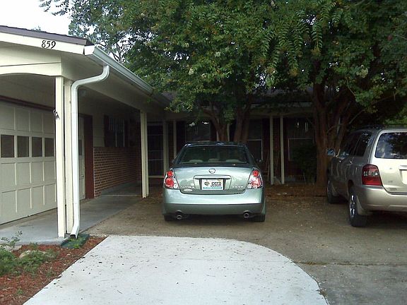 Front entry showing shade trees