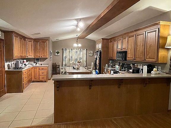 Kitchen view from the living