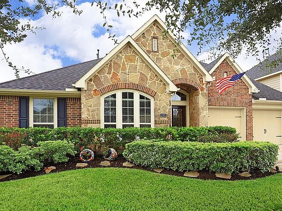 Very pretty stone and brick elevation.  The home is four sides brick for easy maintenance.