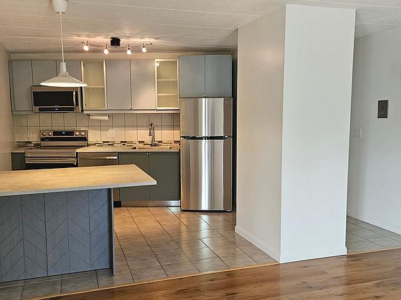 Large kitchen island with additional storage