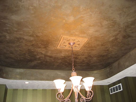 Dining Room-Hand Painted Ceiling