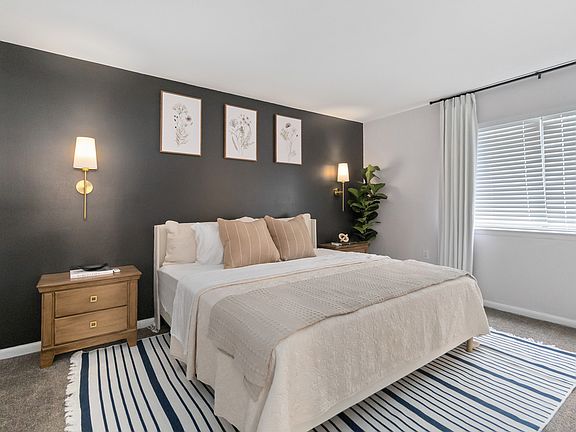 Bedroom with king sized bed