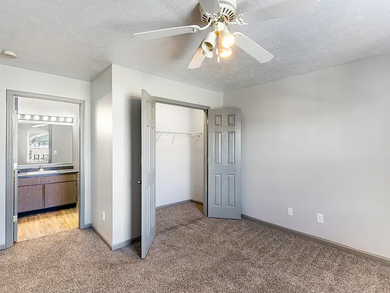 French door closets in every bedroom