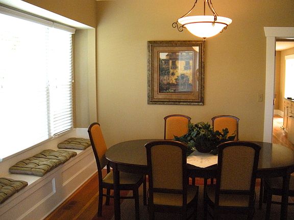 Dining area with window seat