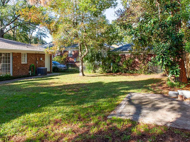 backyard and grilling pad