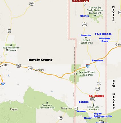 Apache County Map
