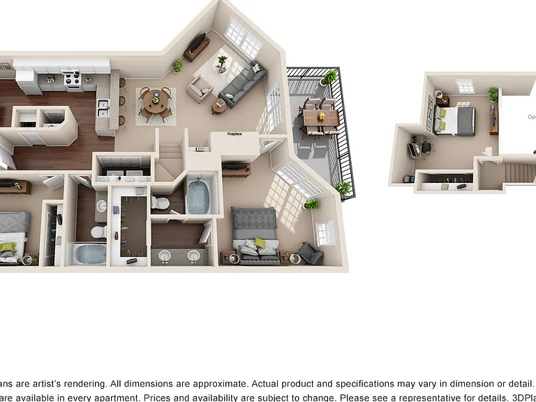 Regal Parc - C1 - 2 Beds - 2 Baths - 1360 Sq. ft.