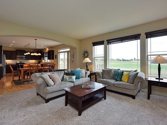 Living room open to kitchen