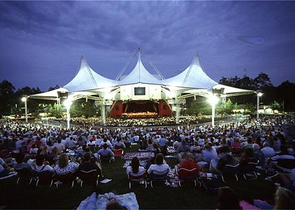 Enjoy outdoor concerts at the Cynthia Woods Mitchell Pavilion.
