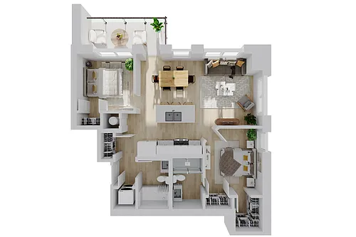 Floor plan Festival - 2 Beds