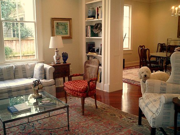 Open and Airy Living room flows to Dining Room
