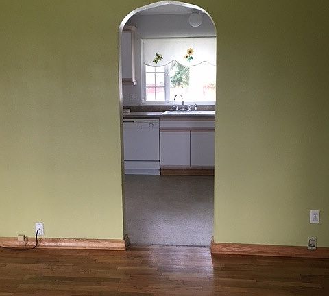 View to kitchen from living room