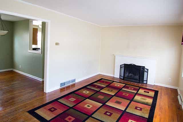 Wood burning fireplace