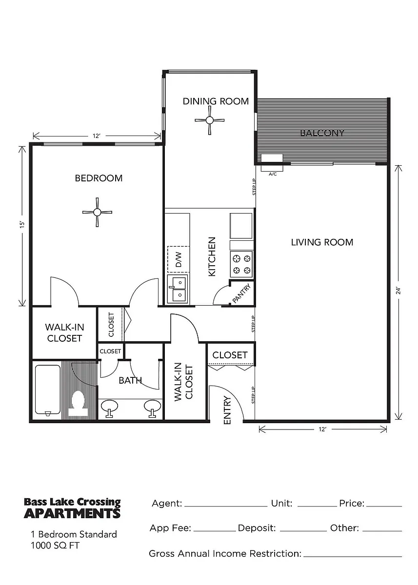Floor plan 1 Bedroom