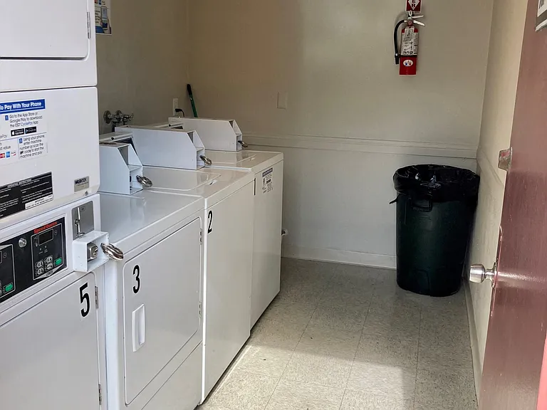Solana Park Apartments laundry room in Solana Beach, California.