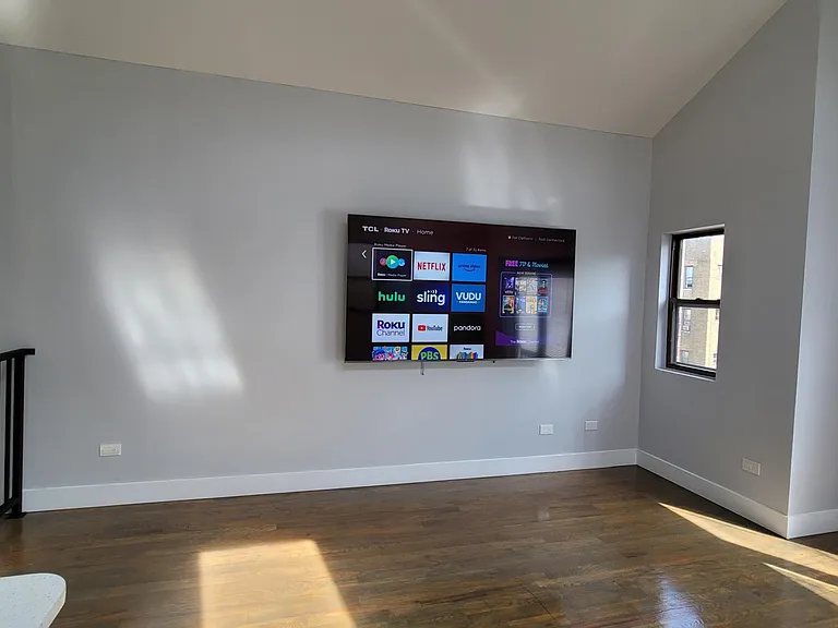 A giant 85 inch TV is included
