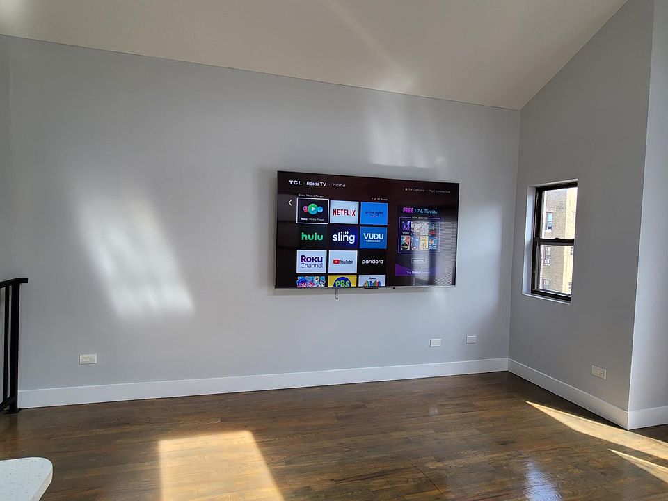 A giant 85 inch TV is included