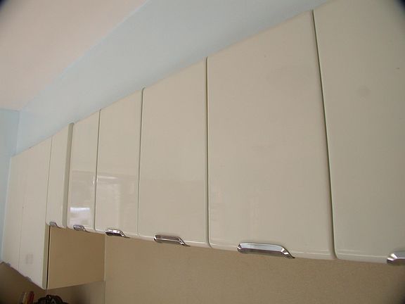 Original 1951 metal cabinets restored. Twenty two cabinets in all.