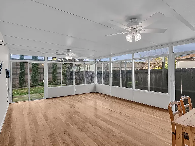 Sunroom with Backyard View