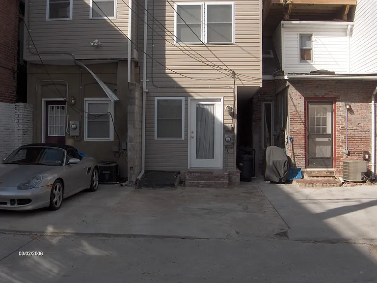Off street parking, dedicated. Accommodates a single medium sized vehicle.