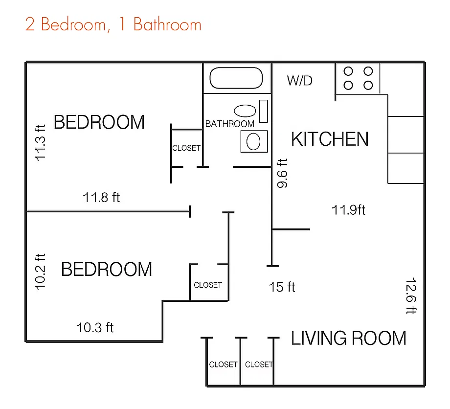 Floor plan 2 Bedroom