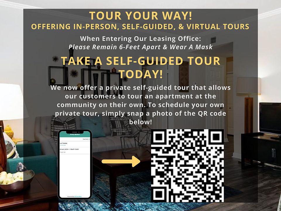 Now offering in-person, self-guided, and virtual tours. Call today!