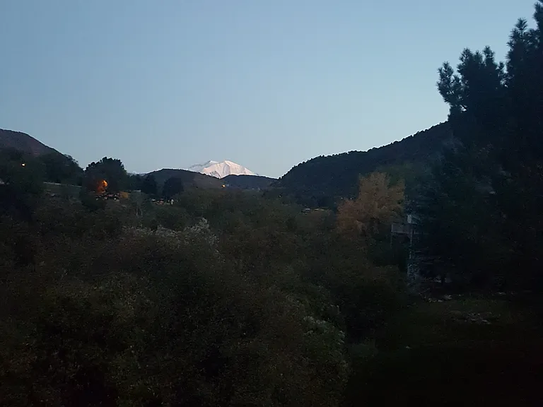 Mt. Sopris can be seen from the deck