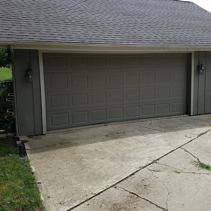 Two car garage with storage