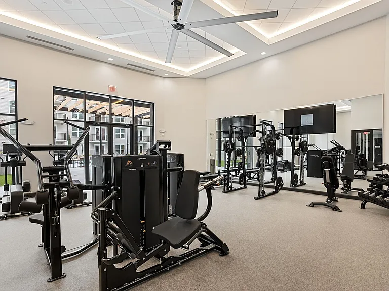 Fitness center with yoga studio