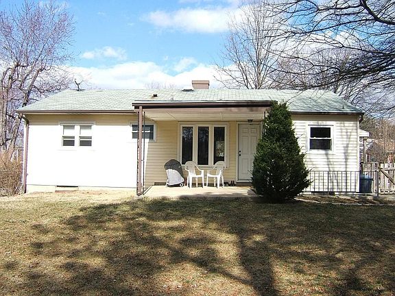 Rear exterior with covered porch