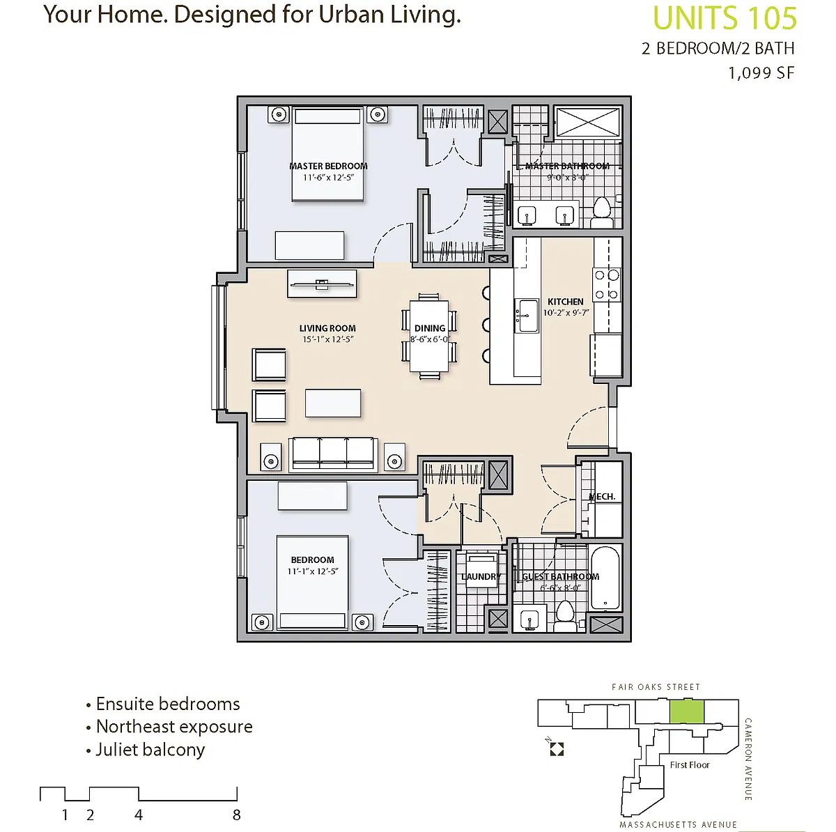 Floor plan 2 Bedroom 2 Bathroom