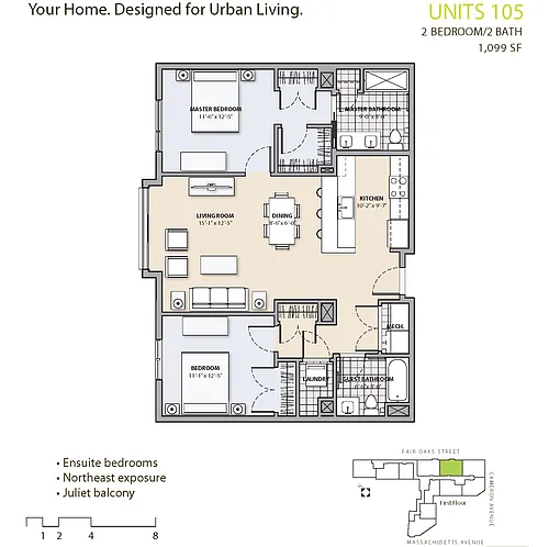 Floor plan 2 Bedroom 2 Bathroom
