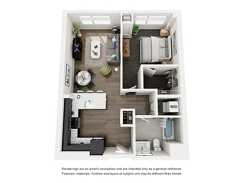 Floor plan A5 (One Bed)