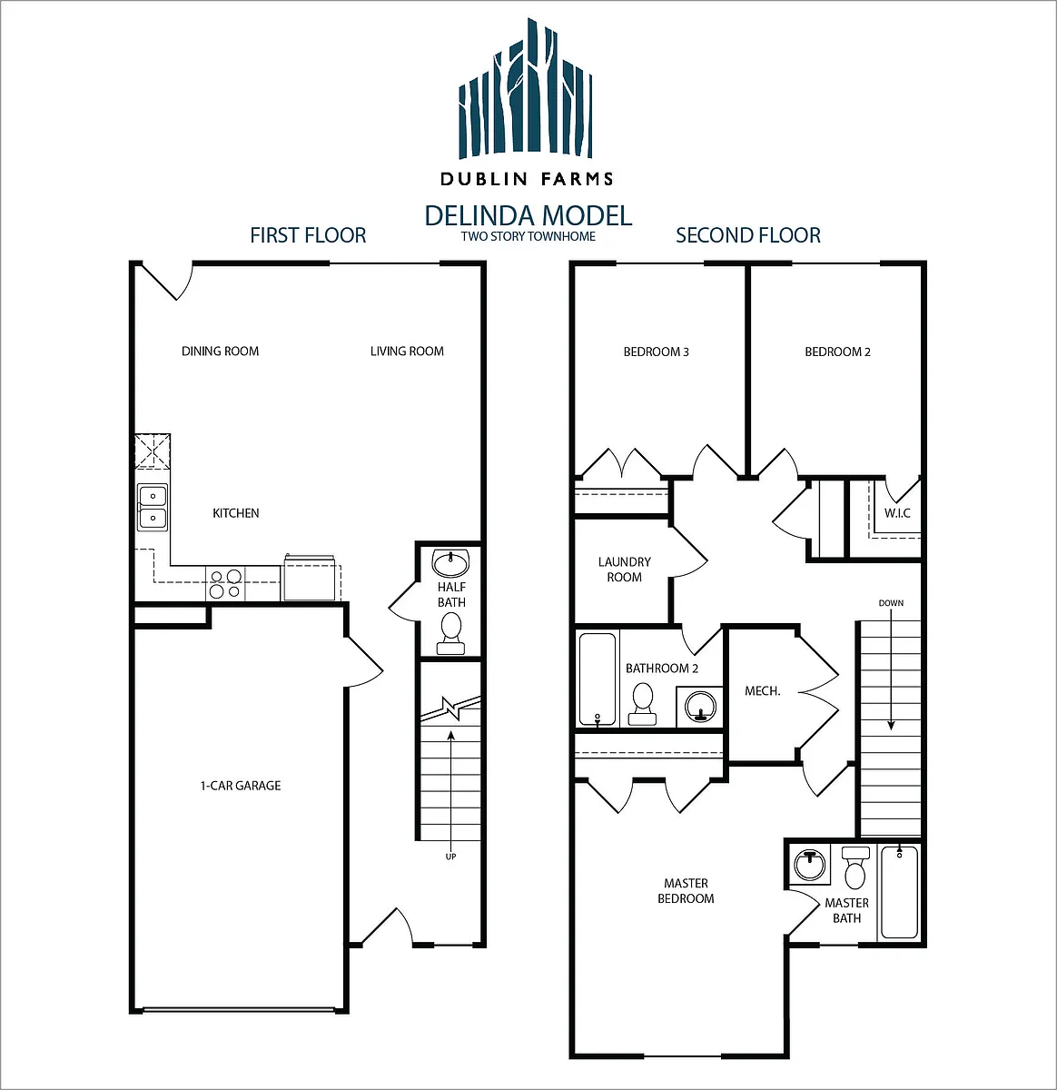 Floor plan 2-Story Delinda